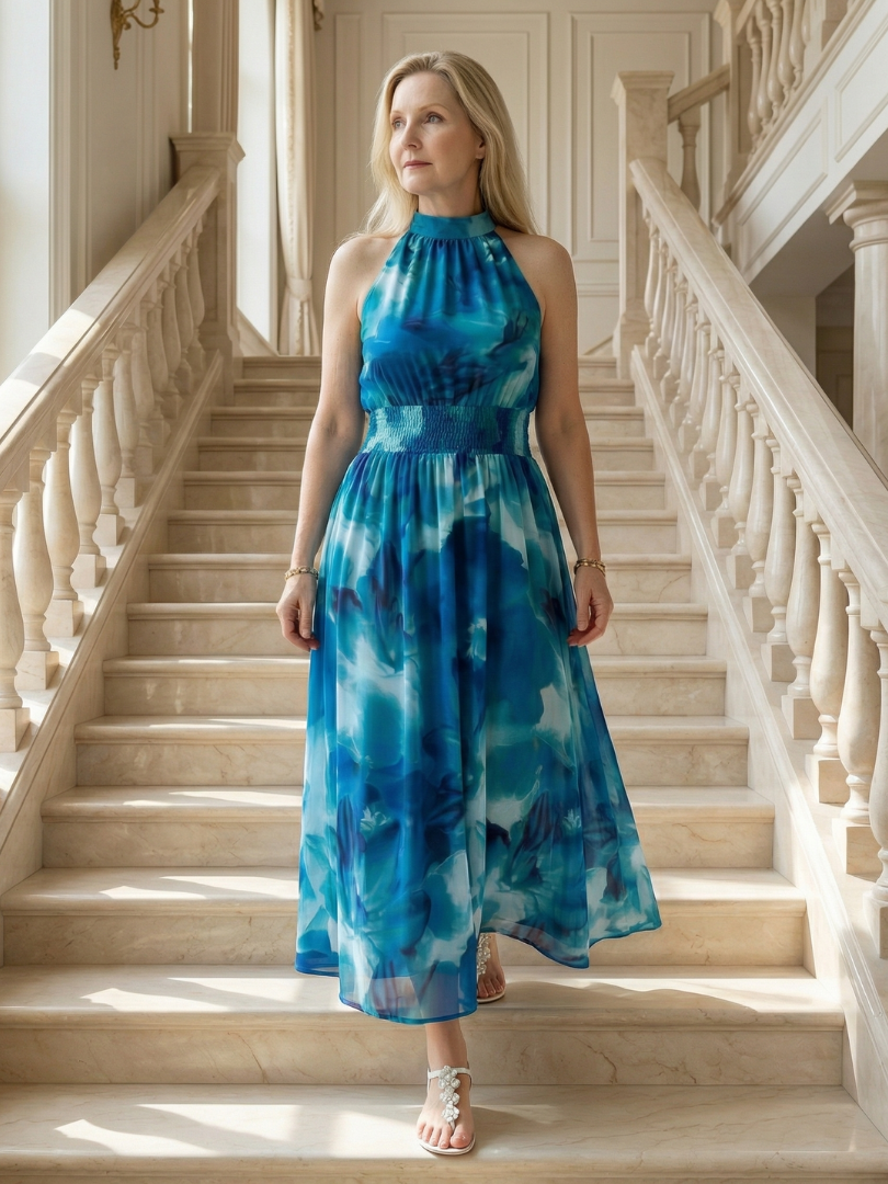 Lies | Midi Halter Dress