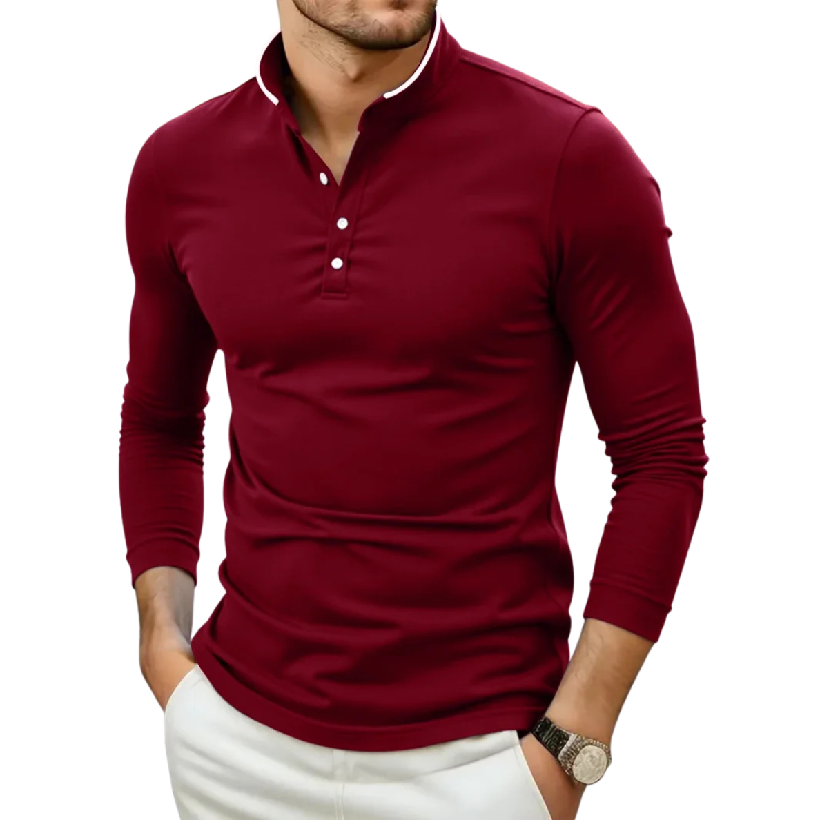 DAMIEN | LUXE HIGH COLLAR SWEATER WITH LONG SLEEVES FOR MEN