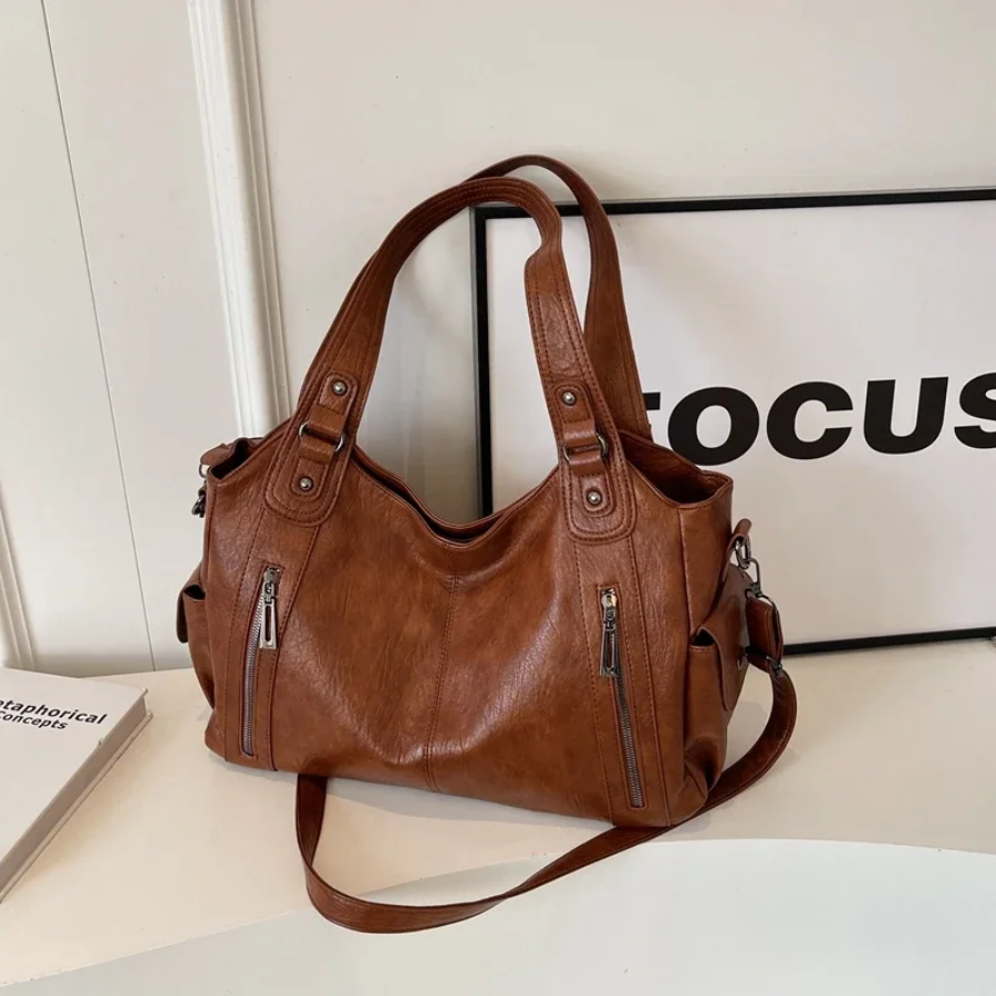 UMA - DUAL ZIPPER LARGE CAPACITY SHOULDER BAG