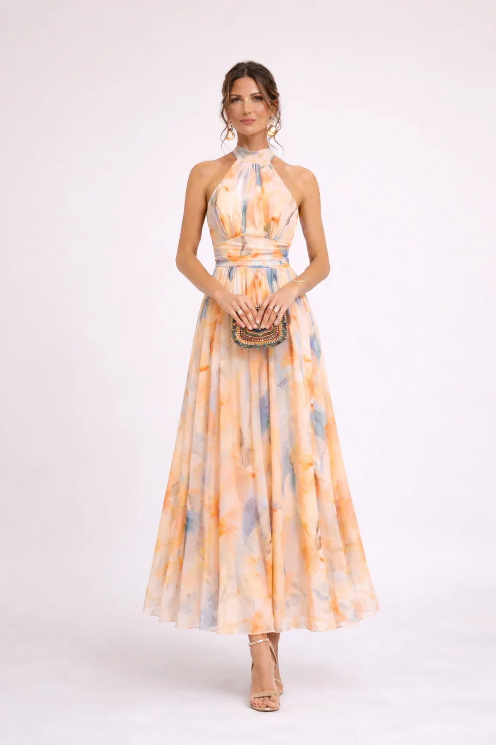 Axelle | Midi Halter Dress