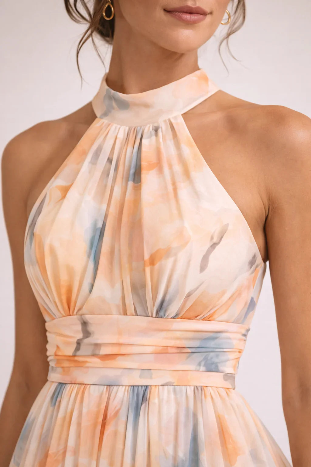 Axelle | Midi Halter Dress