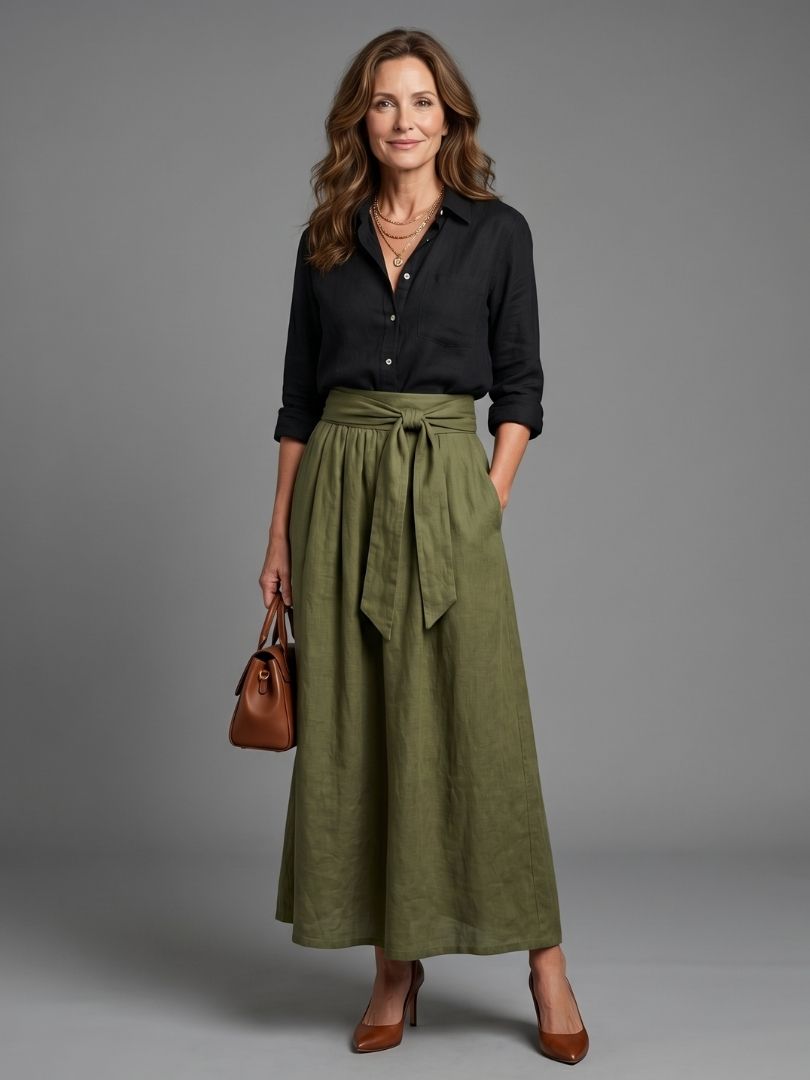 Sanne | Two-Piece Midi Skirt Set