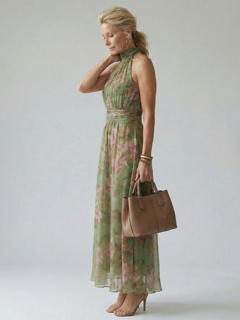 Femke | Midi Halter Dress