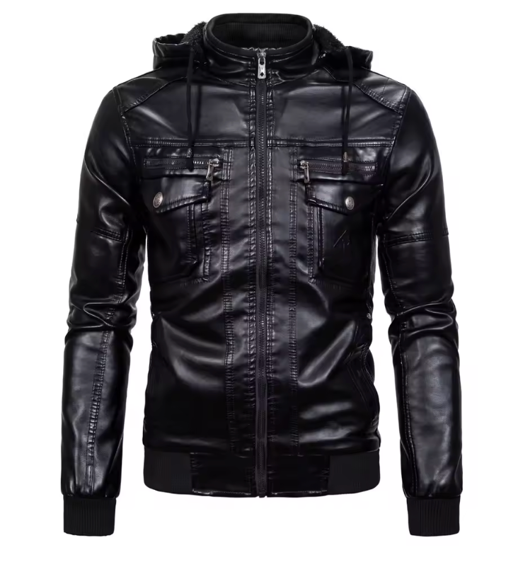 Beaumont™ | Vintage Leather Jacket with Hood