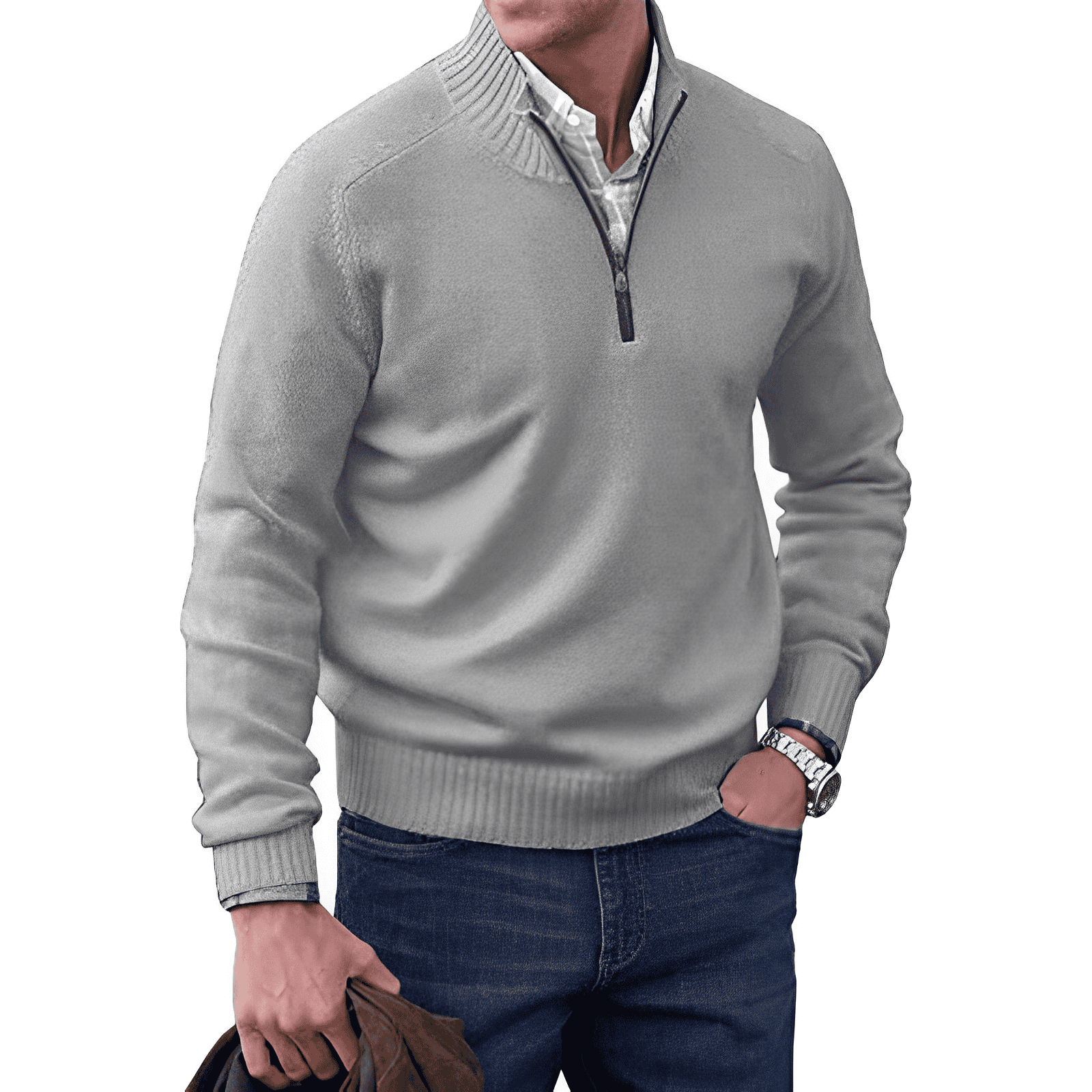 JERSEY | Comfortable and elegant winter sweater with zipper