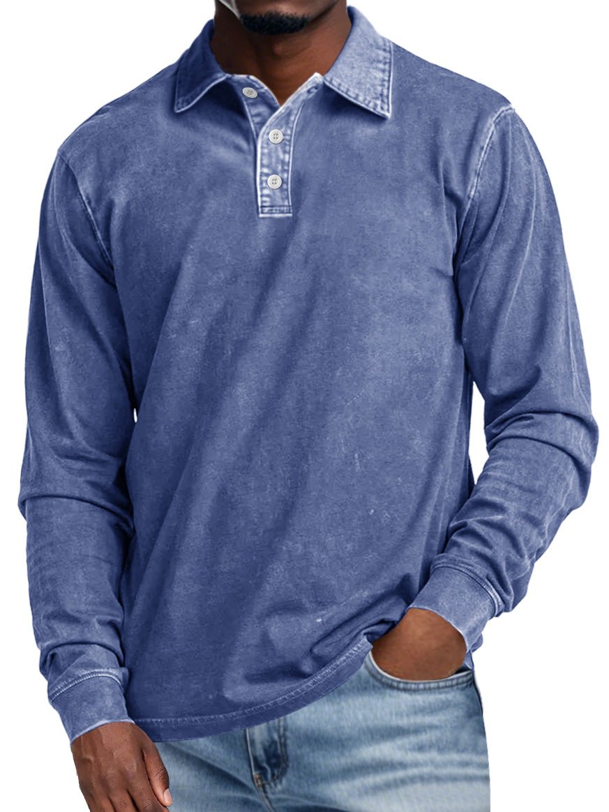 VECHO | Retro Polo with Long Sleeves – Elegance and Daily Comfort