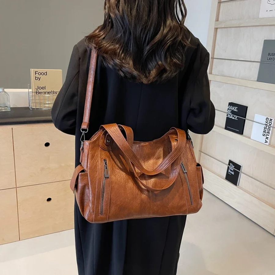 UMA - DUAL ZIPPER LARGE CAPACITY SHOULDER BAG