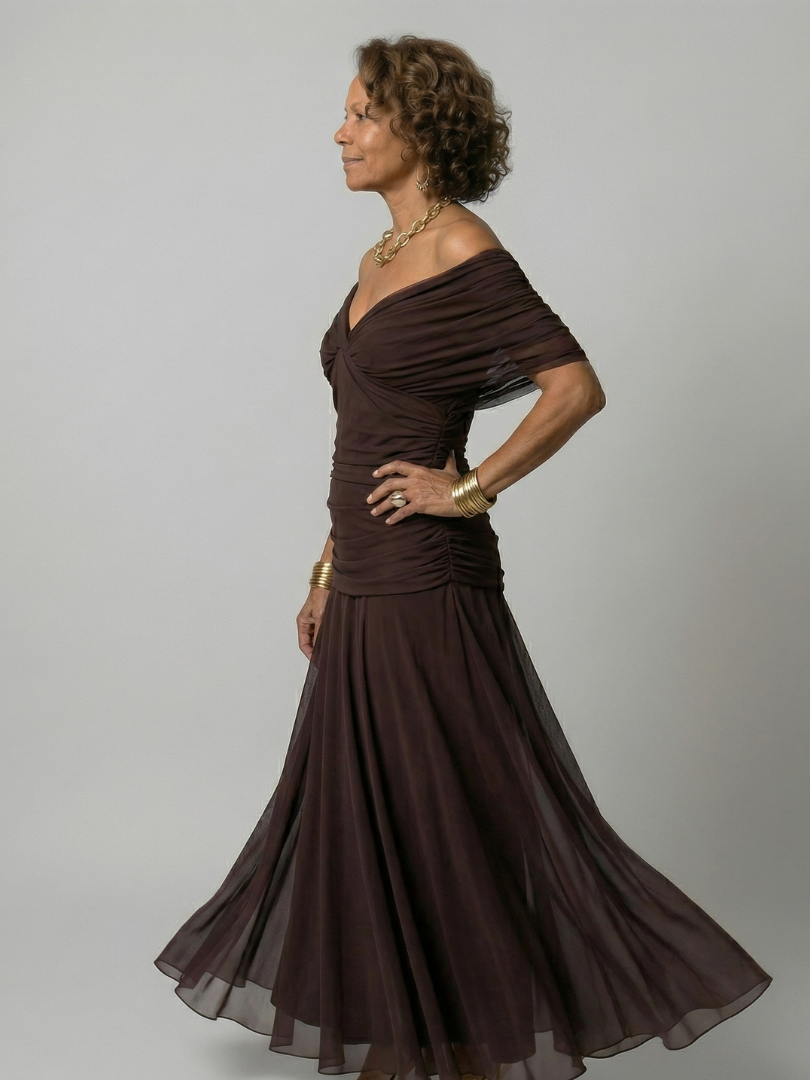 Maud | Midi Off-Shoulder Dress