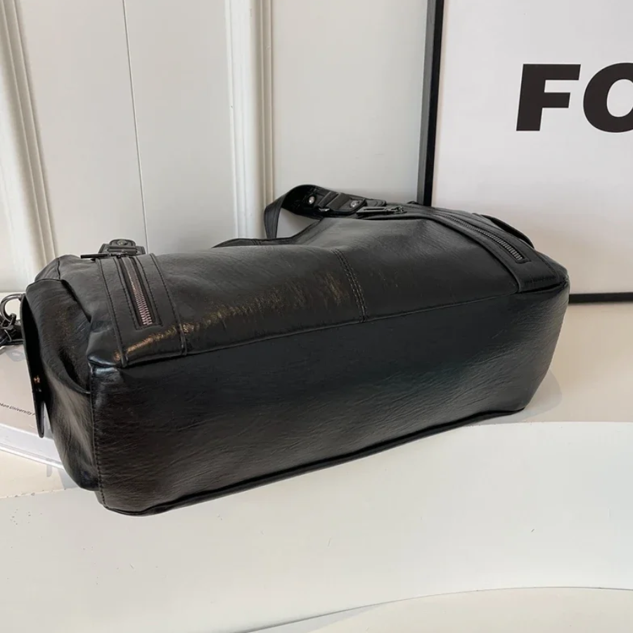 UMA - DUAL ZIPPER LARGE CAPACITY SHOULDER BAG