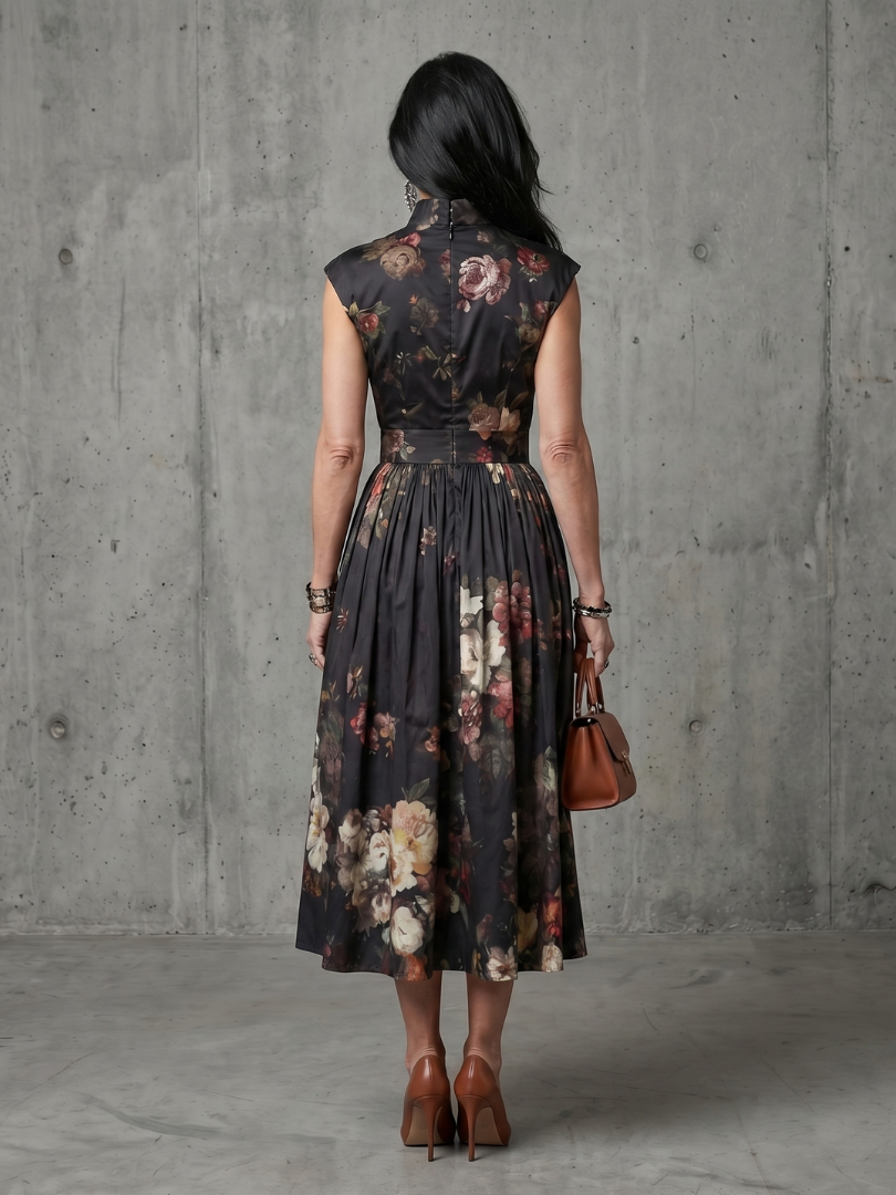 Britt | Midi Pleated Floral Dress