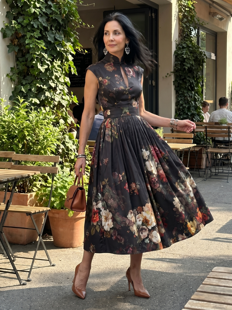 Britt | Midi Pleated Floral Dress