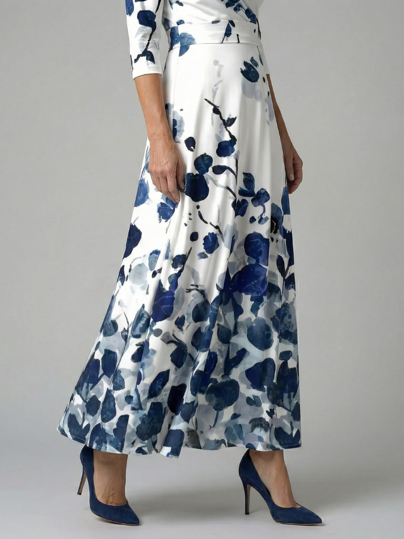 Hanne | Midi Dress with Criss-Cross Neckline
