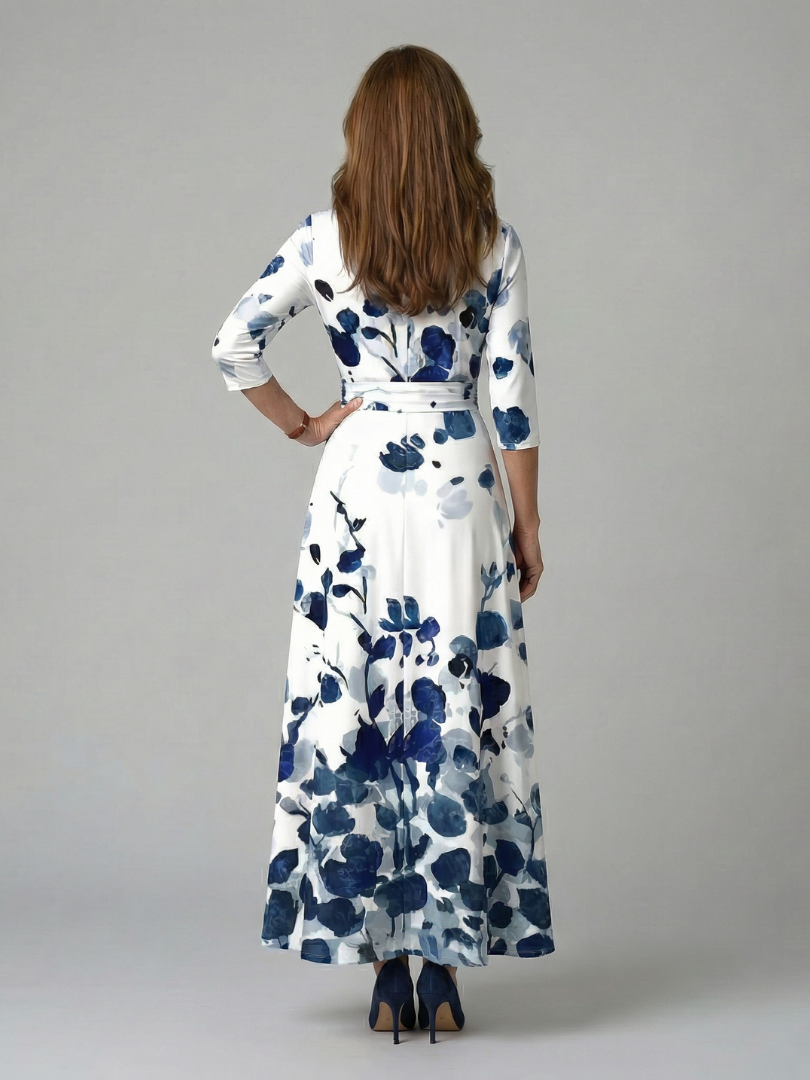 Hanne | Midi Dress with Criss-Cross Neckline