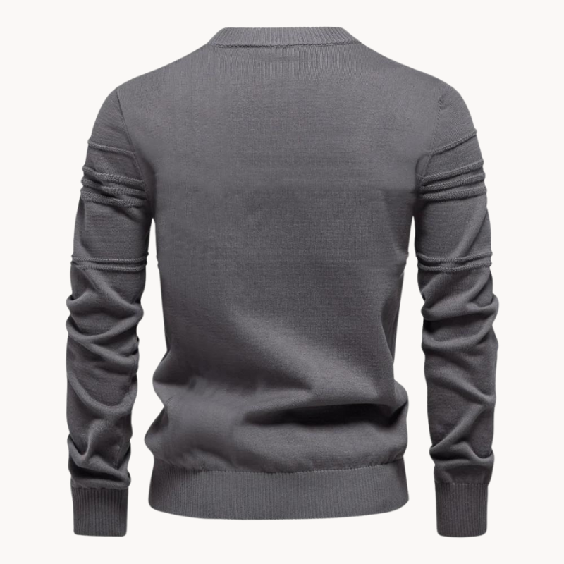 Bryson | Cotton Men’s Sweater with Stripe Design