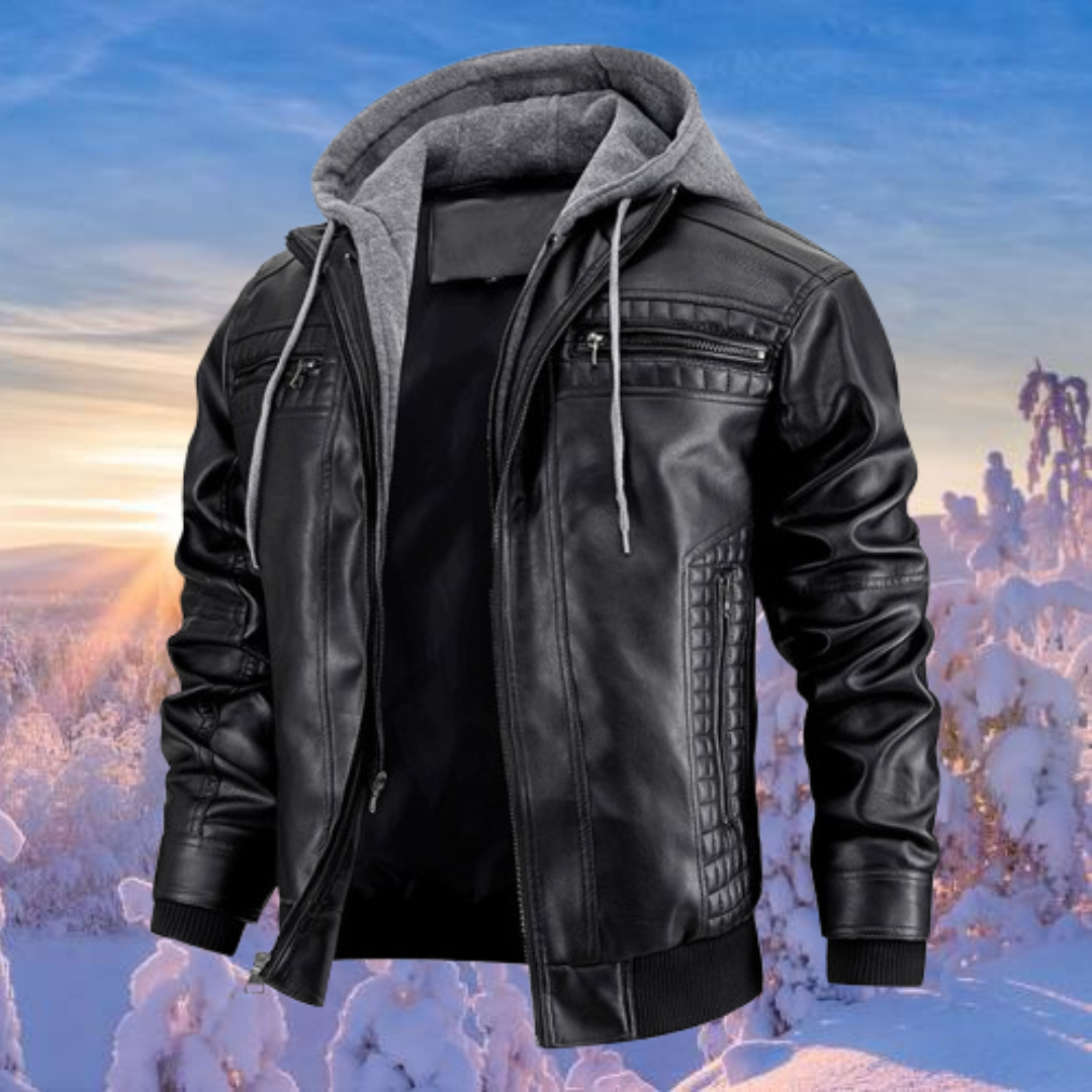 Hubert | Hooded & Leather Rock Jacket