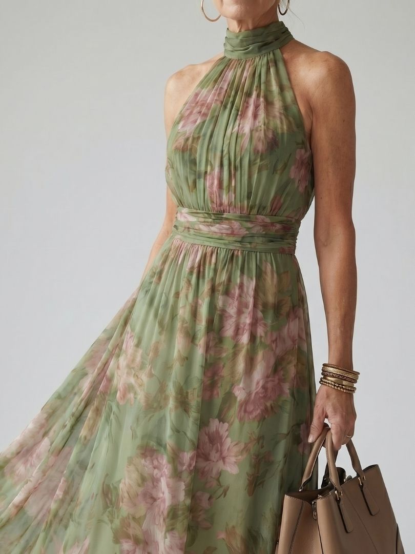 Femke | Midi Halter Dress