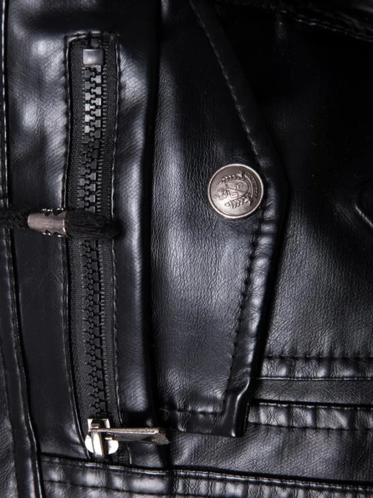 Beaumont™ | Vintage Leather Jacket with Hood