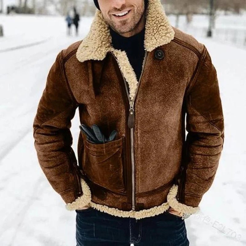 Arthur | Leather Jacket with Integrated Sheepskin Lining