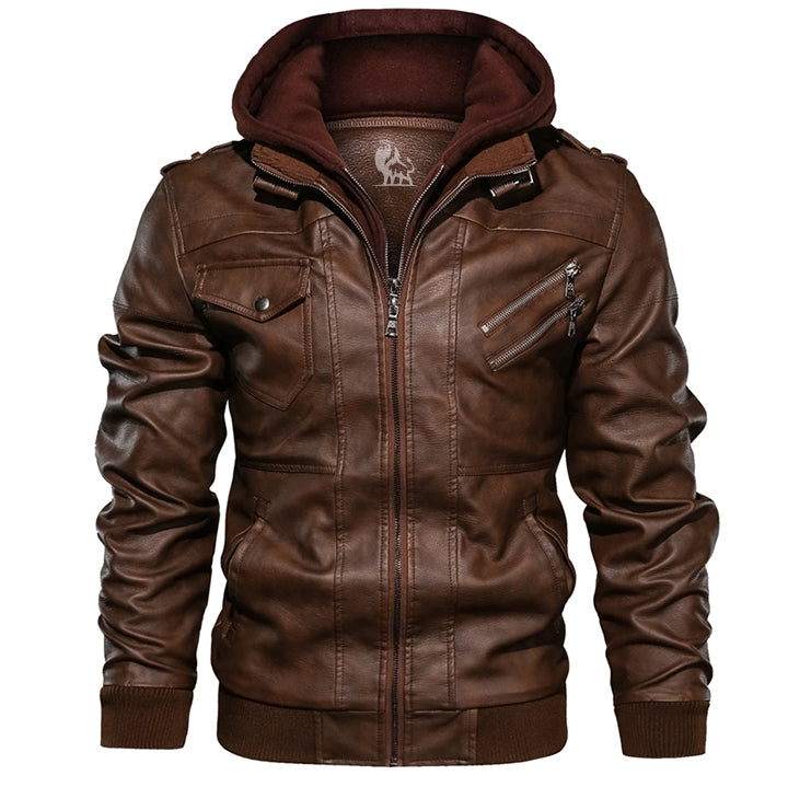 Rousseau™ | Hood & Warm Leather Jacket