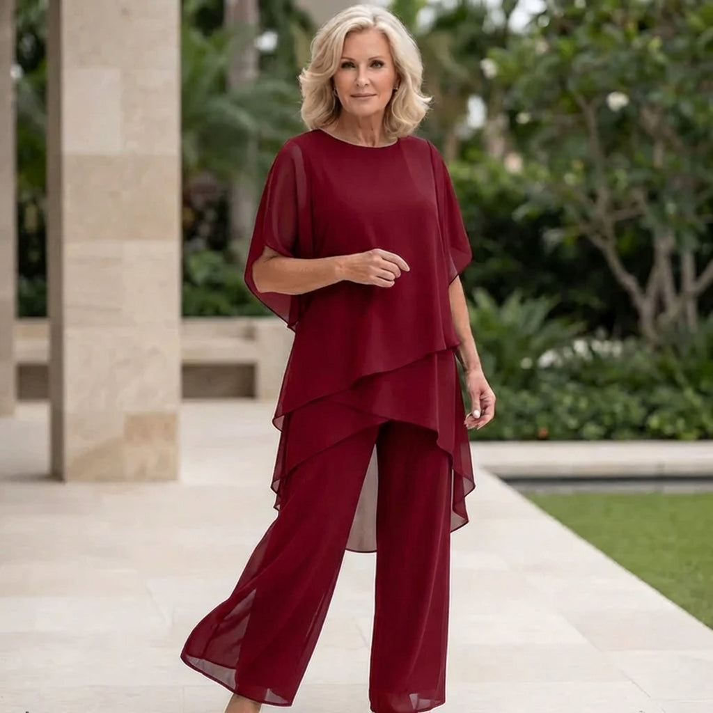 CONSTANCE | ELEGANT CHIFFON TWO-PIECE SET