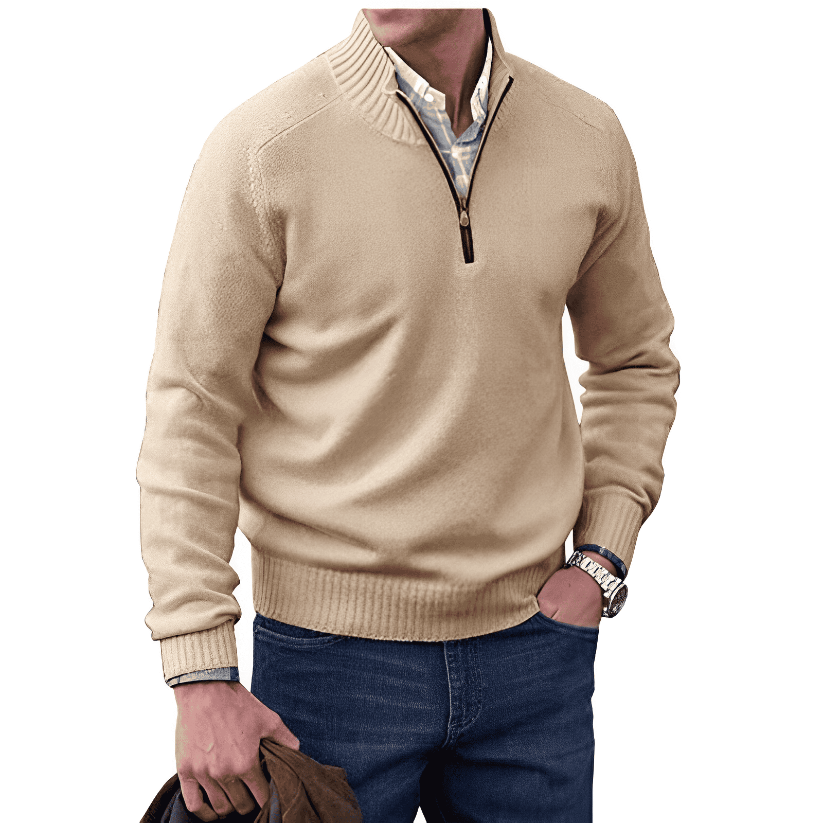 JERSEY | Comfortable and elegant winter sweater with zipper