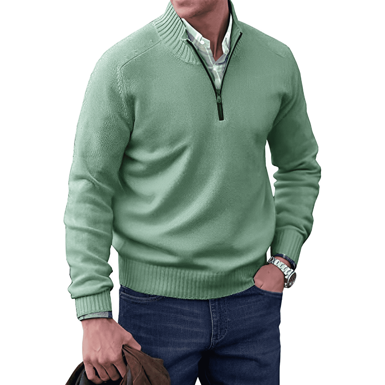 JERSEY | Comfortable and elegant winter sweater with zipper