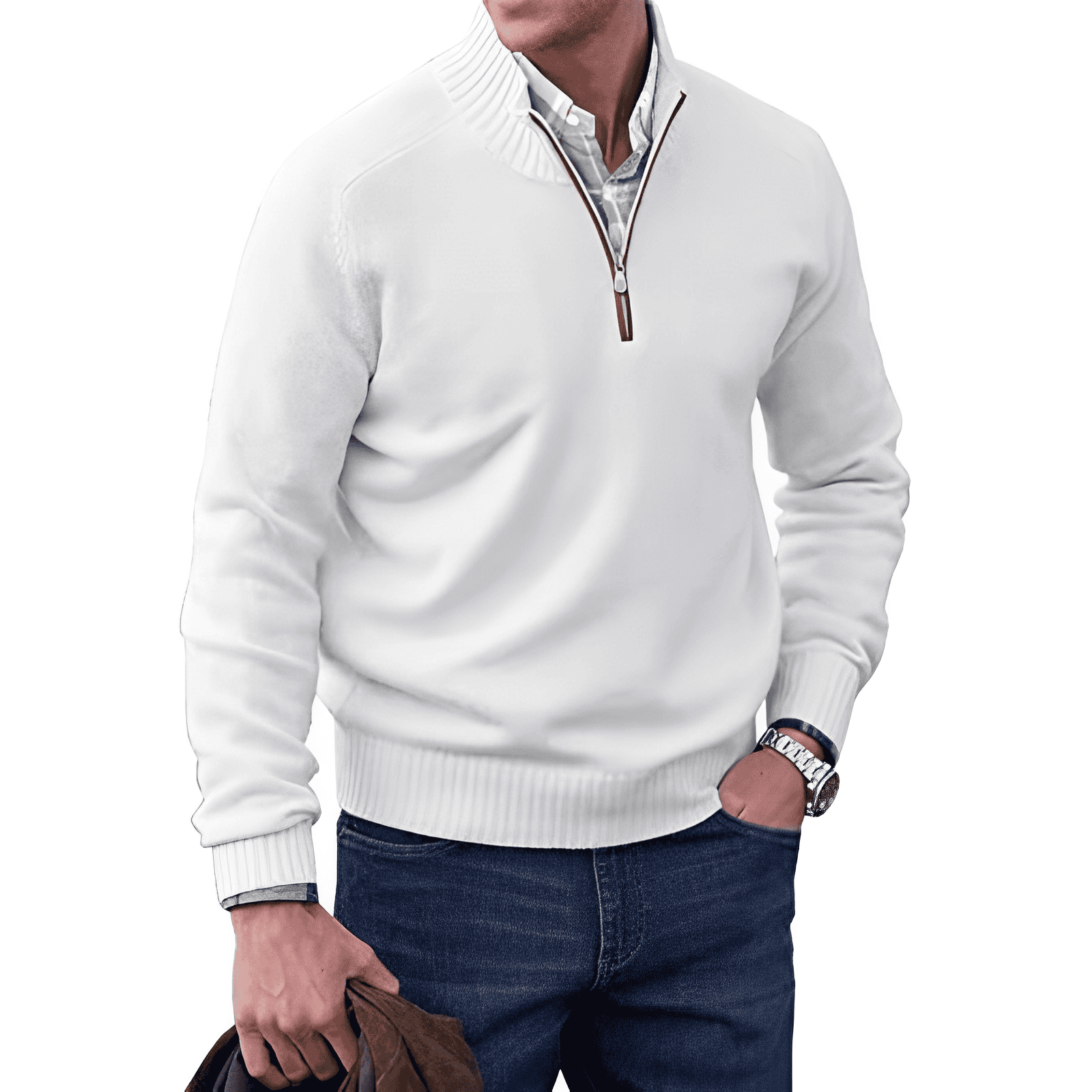 JERSEY | Comfortable and elegant winter sweater with zipper
