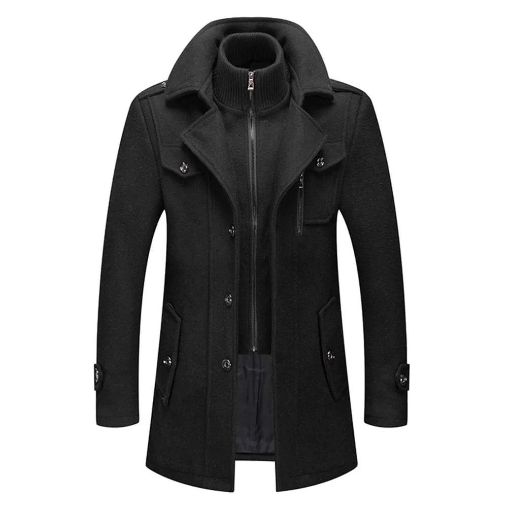 Shelby™ | Elegant Wool Coat with High Collar