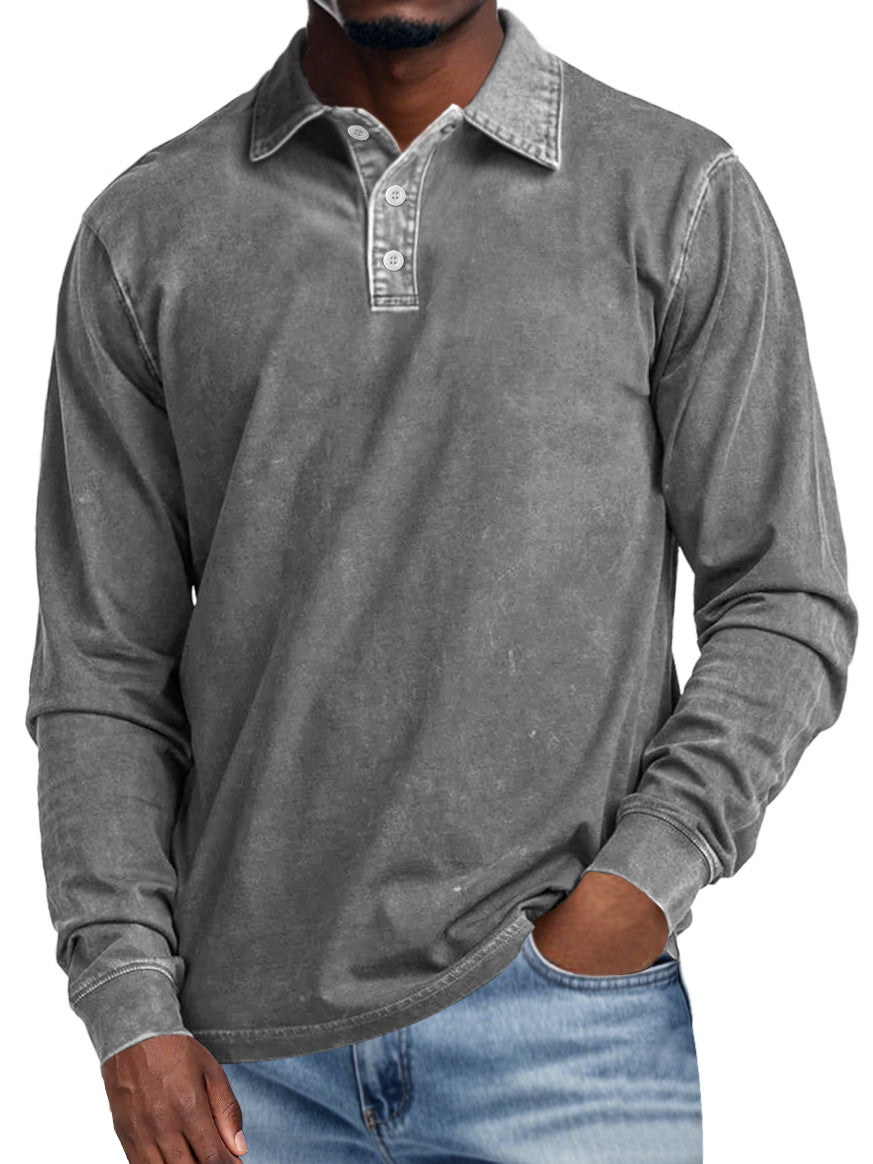 VECHO | Retro Polo with Long Sleeves – Elegance and Daily Comfort