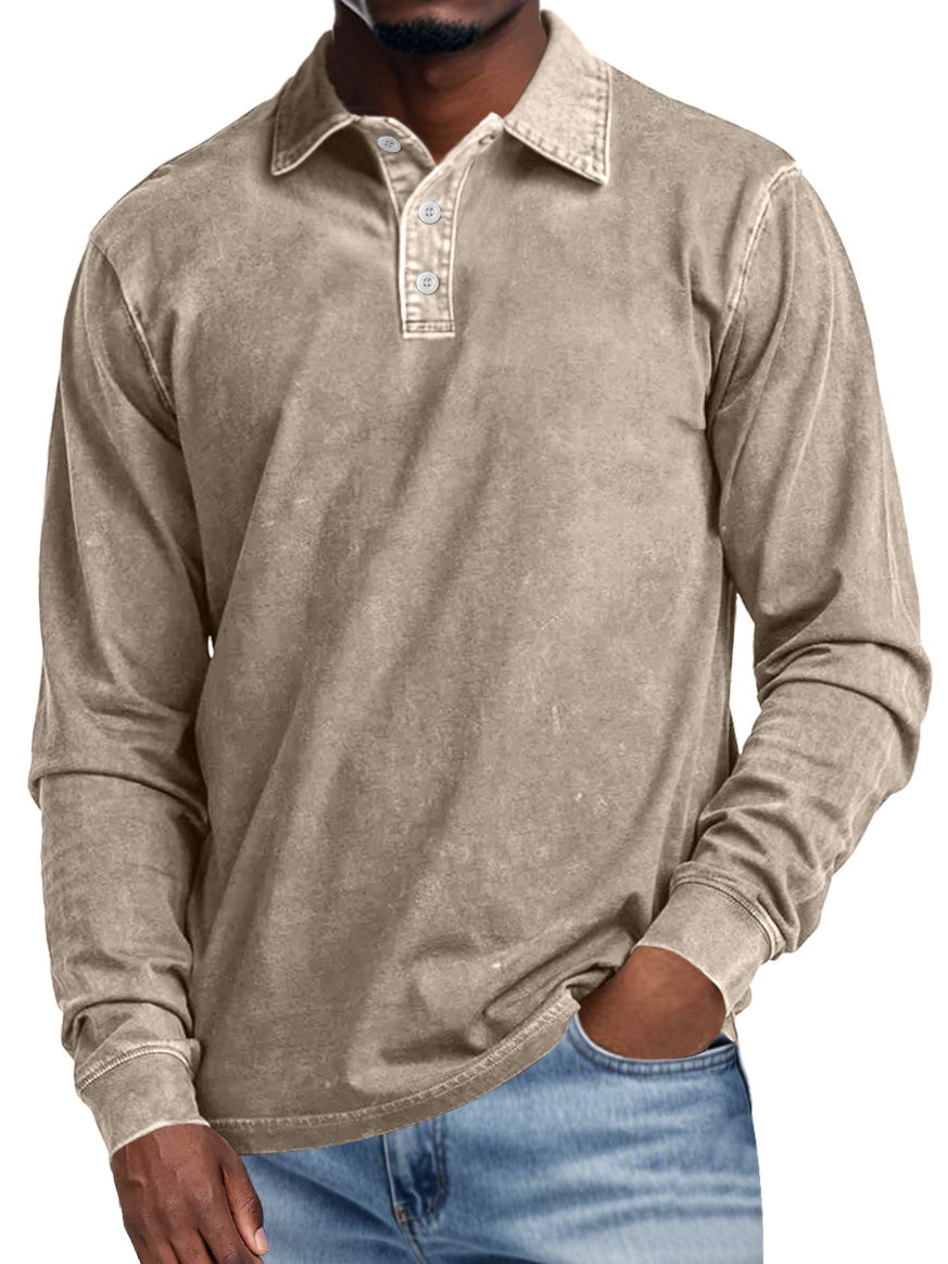 VECHO | Retro Polo with Long Sleeves – Elegance and Daily Comfort